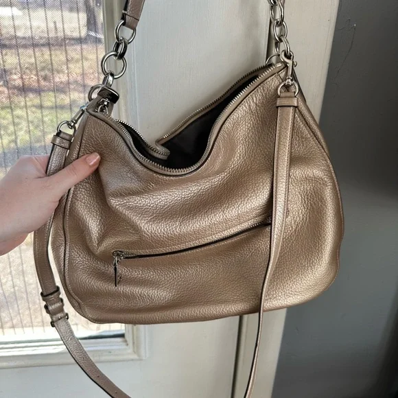 Coach Beige Leather Hobo Bag - Picture 2 of 4